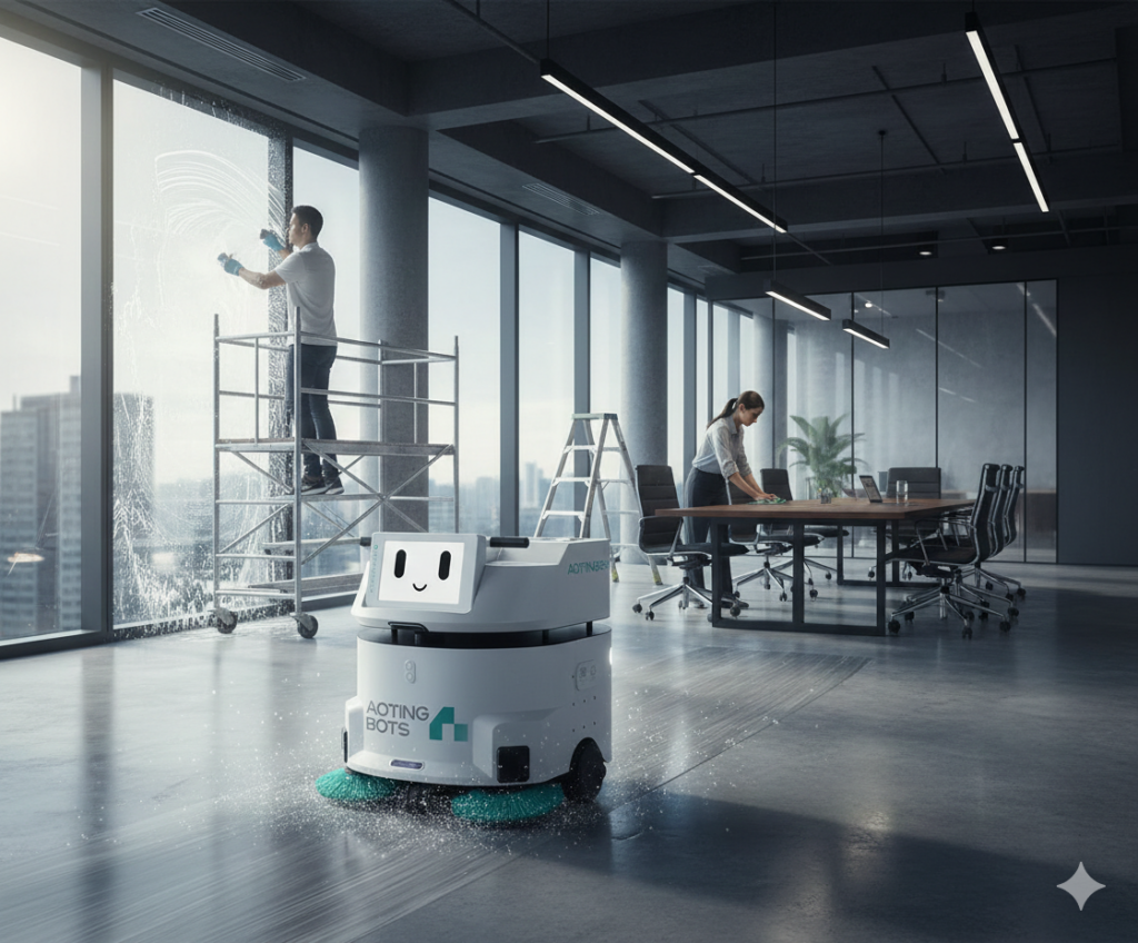 Ako prejsť na robotické upratovanie bez narušenia chodu firmy ? Aotingbot 22 1024x848