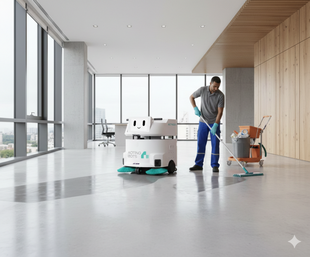 Ako prejsť na robotické upratovanie bez narušenia chodu firmy ? Aotingbot 25 1024x848